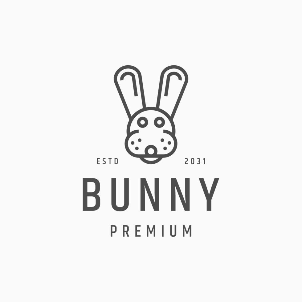 Bunny head logo icon design template vector