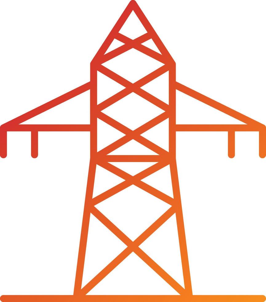 estilo de icono de torre eléctrica vector