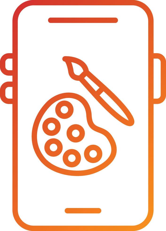 Mobile Art Icon Style vector