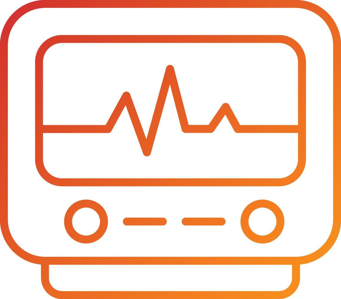 estilo de icono de cardiograma vector