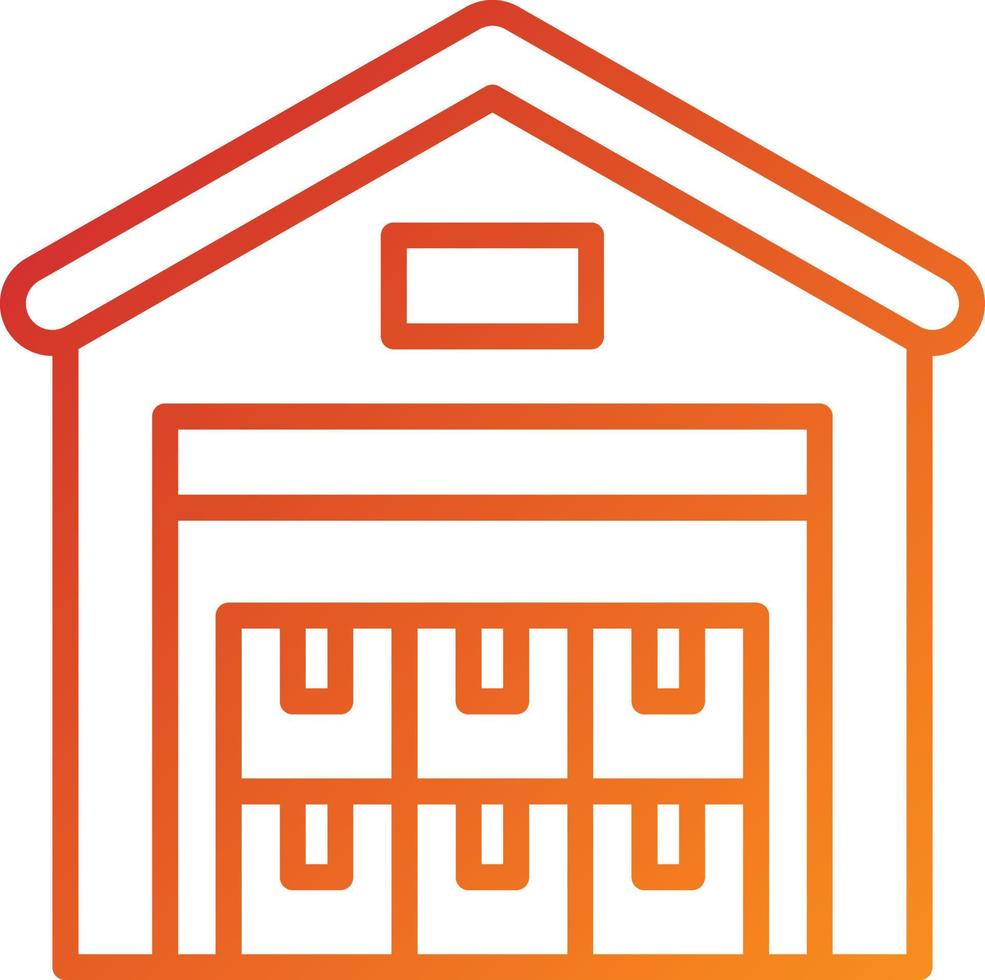 Warehouse Icon Style vector