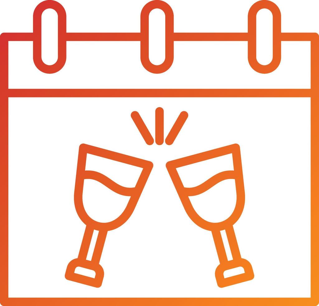 New Year Calendar Icon Style vector