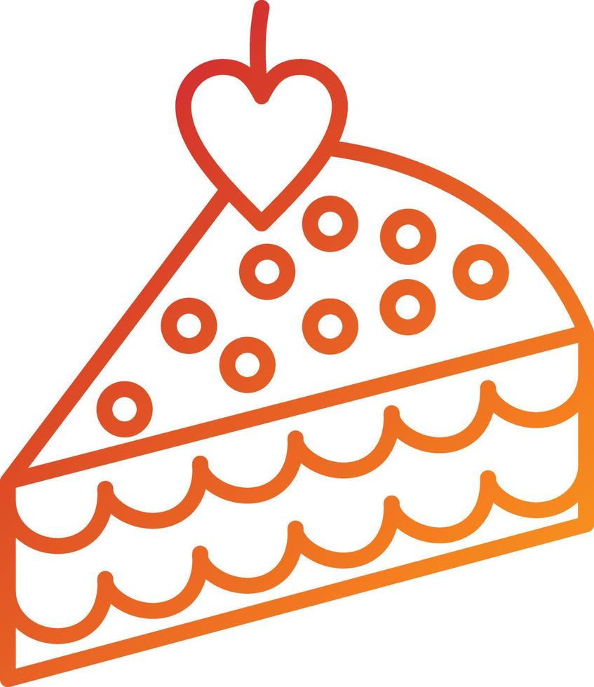 Cake Slice Icon Style vector