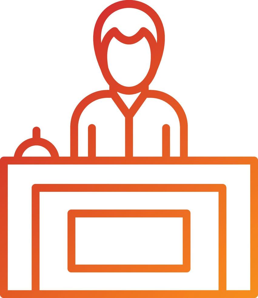 Receptionist Icon Style vector