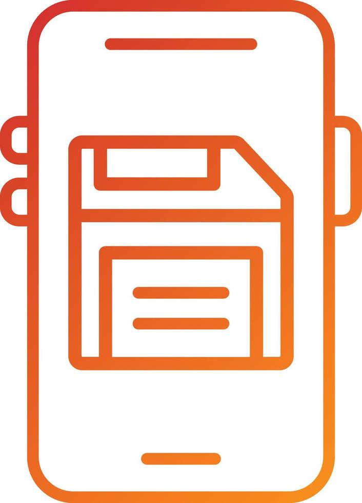 Mobile Save Icon Style vector