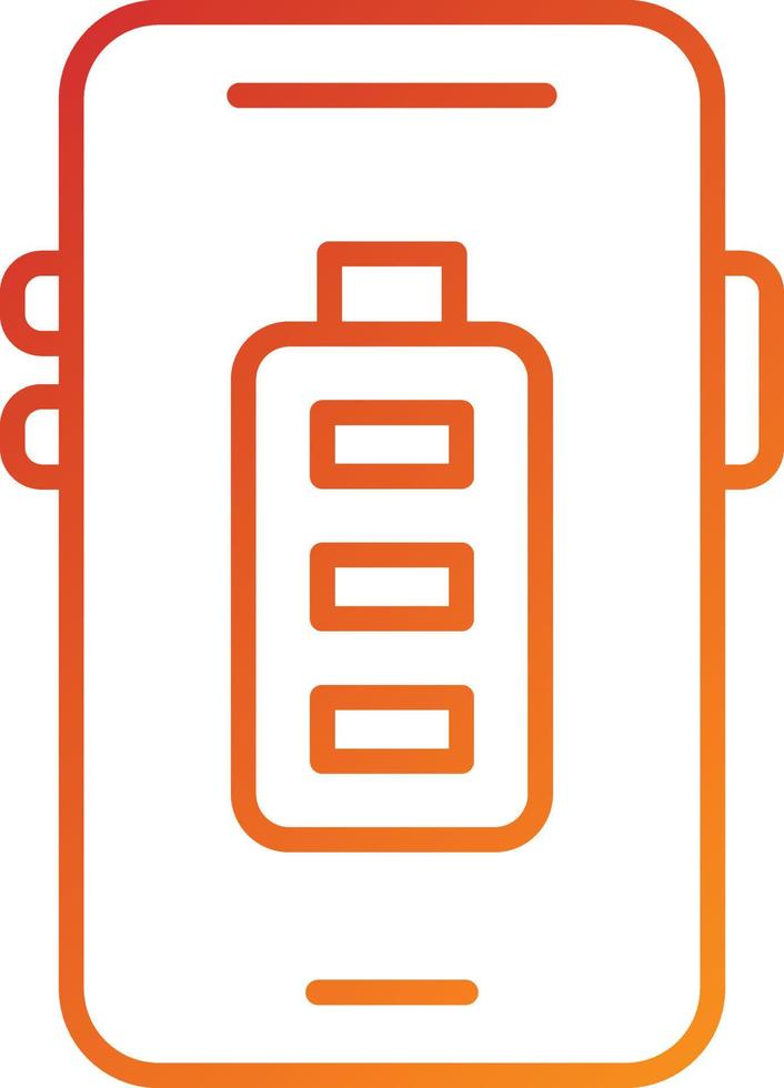 Mobile Battery Icon Style vector