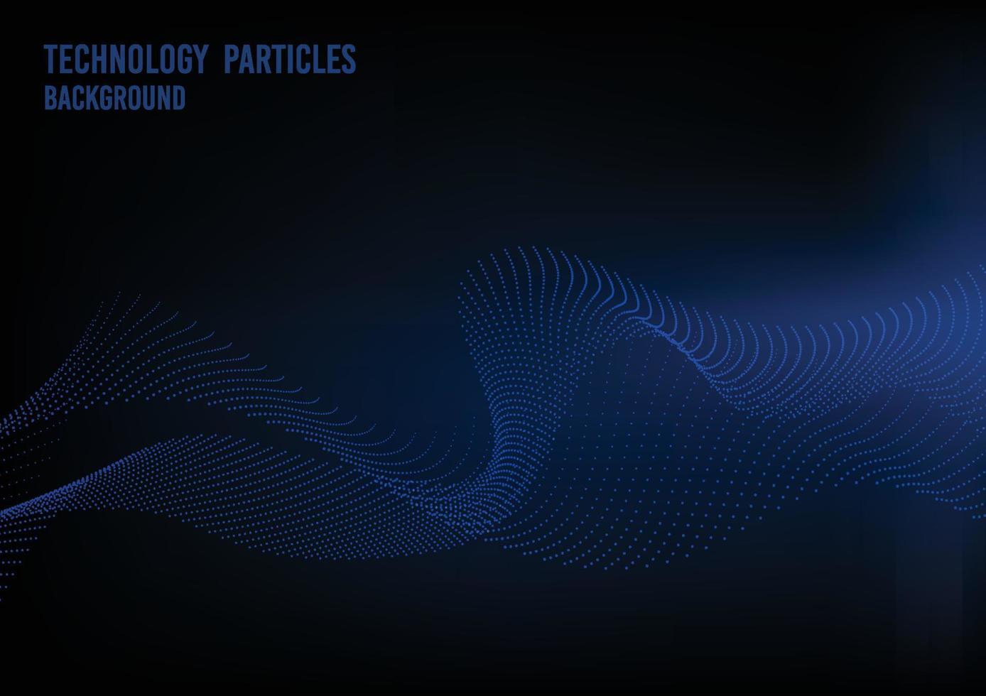 Abstract blue particle of dots element wavy artwork tech template. Overlapping of perspective digital background. illustration vector