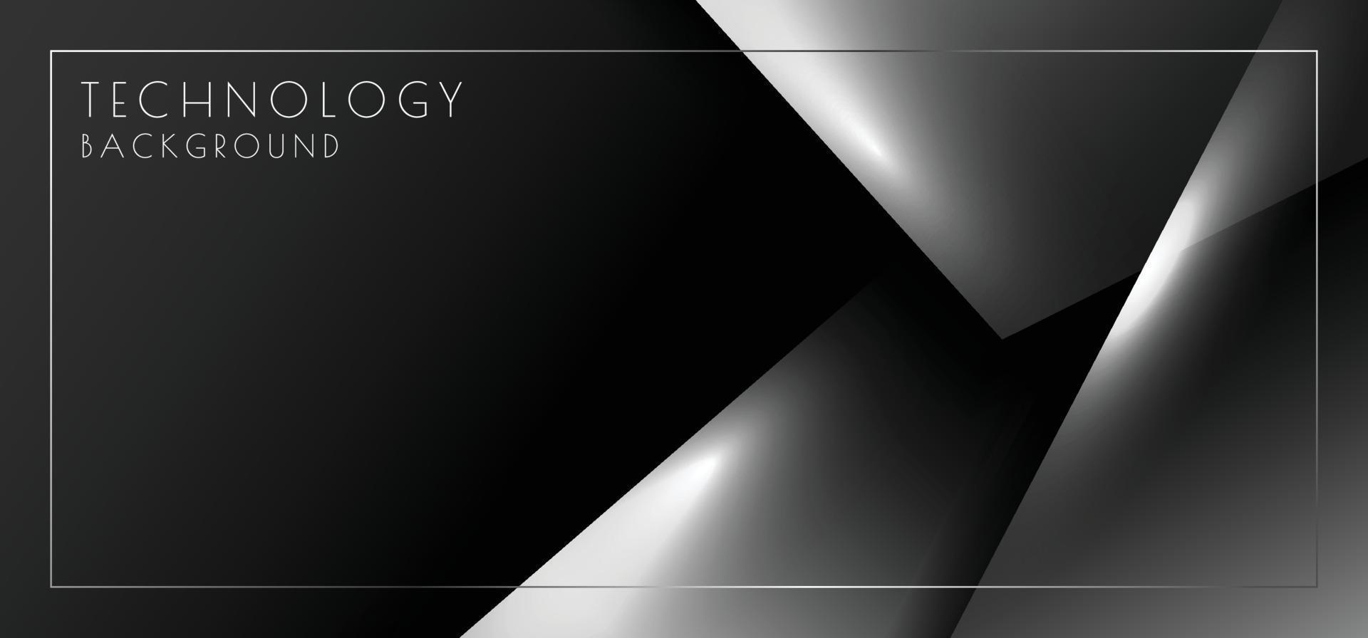 Abstract gradient white and black glossy style template. Overlapping artwork of headline with copy space background. illustration vector