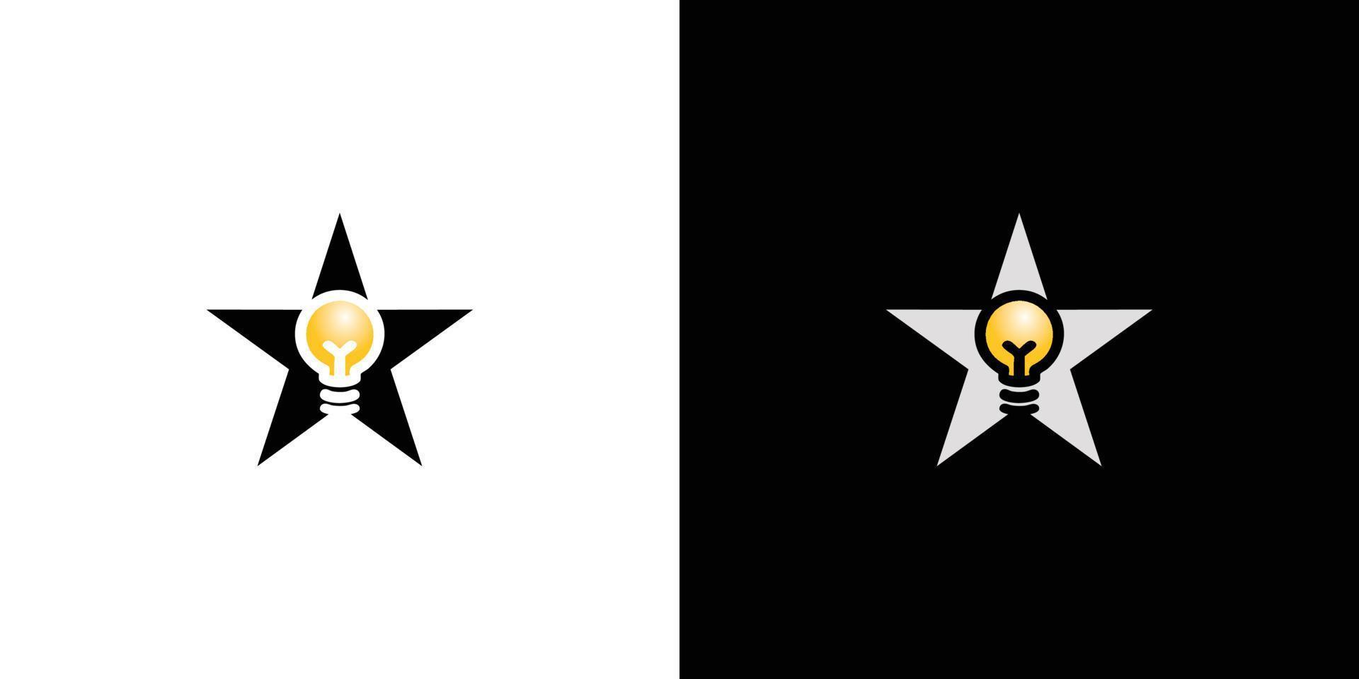 Modern and attractive light star logo design vector