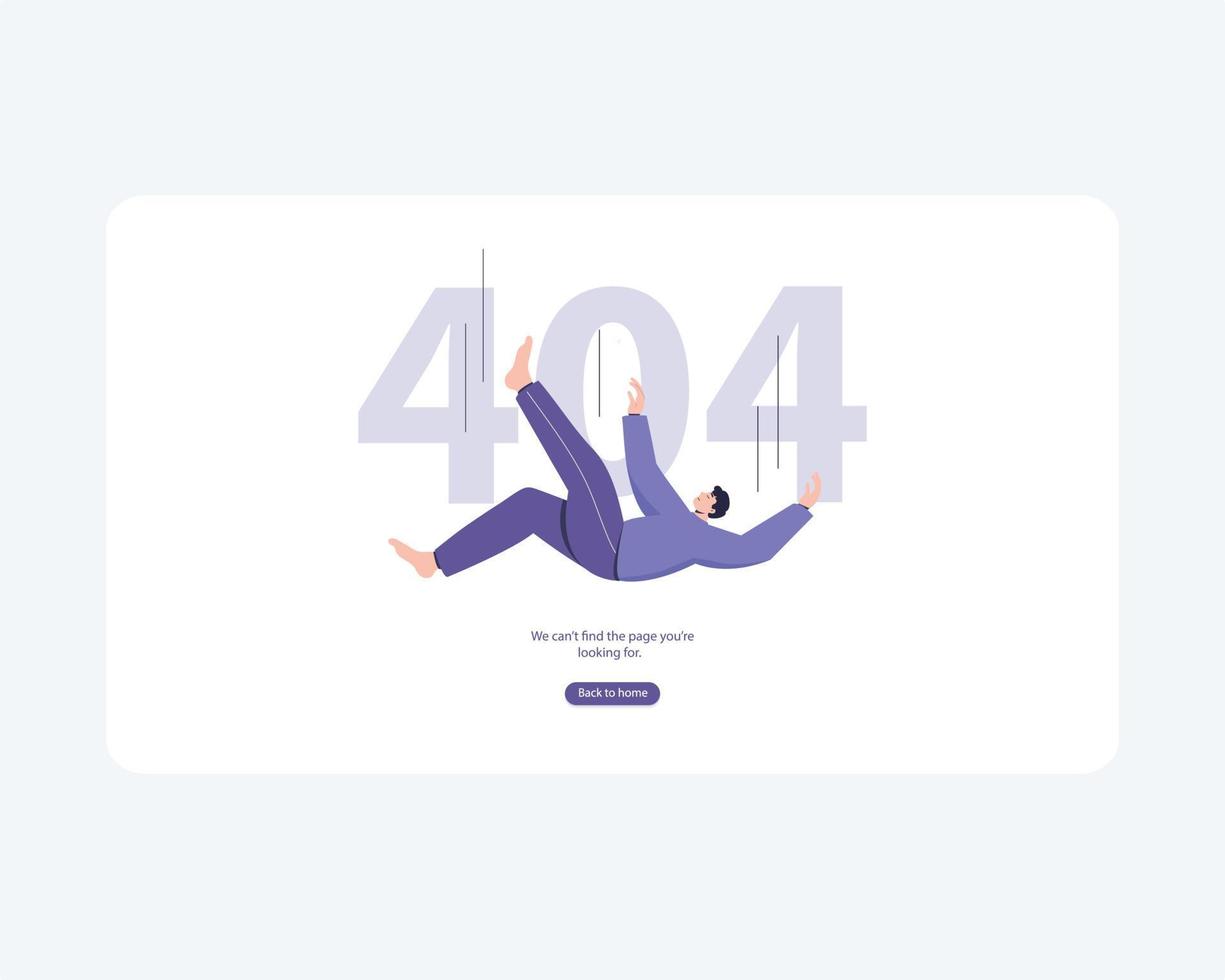 404 error page not found. Flat vector illustration modern character design. For a landing page, For website, Web Template.