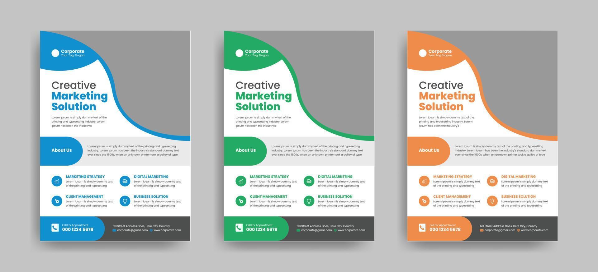 corporate business flyer design vector