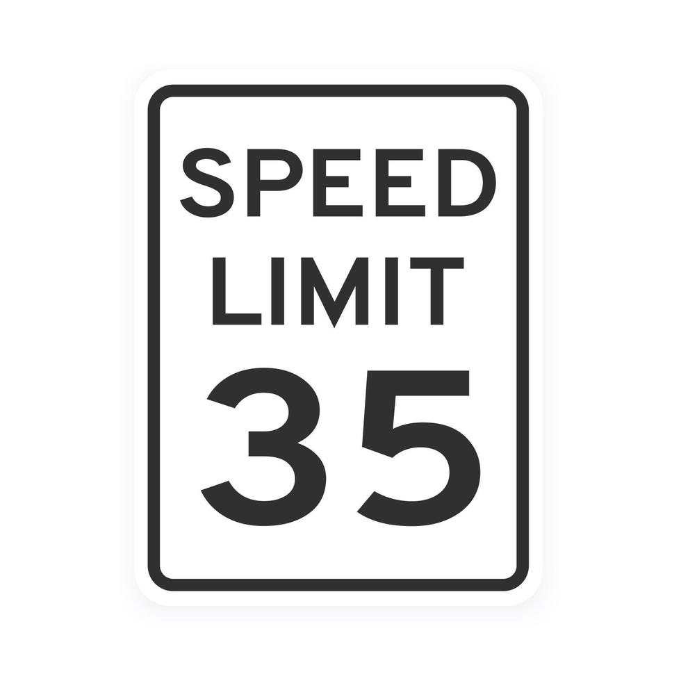 Speed Limit 35 Road Traffic Icon Sign Flat Style Design Vector speed-limit-35-road-traffic-icon-sign-flat-style-design-vector