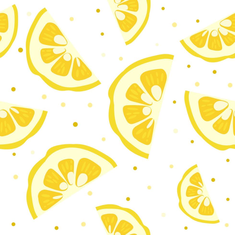 Yuzu japanese citron fruit seamless pattern vector illustration isolated on white background.