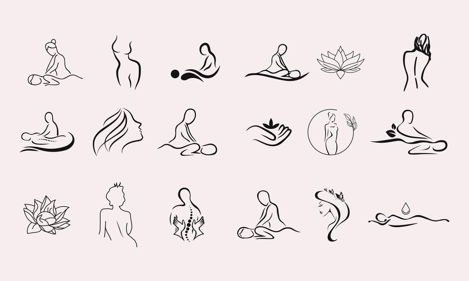 Set of Abstract minimalist Woman figure in underwear. Vector fashion of the female body in a trendy linear style. Elegant art. For posters, tattoos, logos of underwear stores. Free Vector