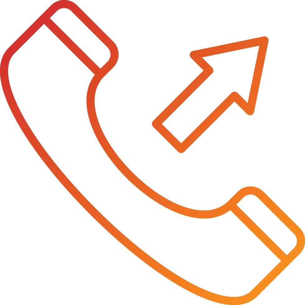 Outgoing Call Icon Style vector