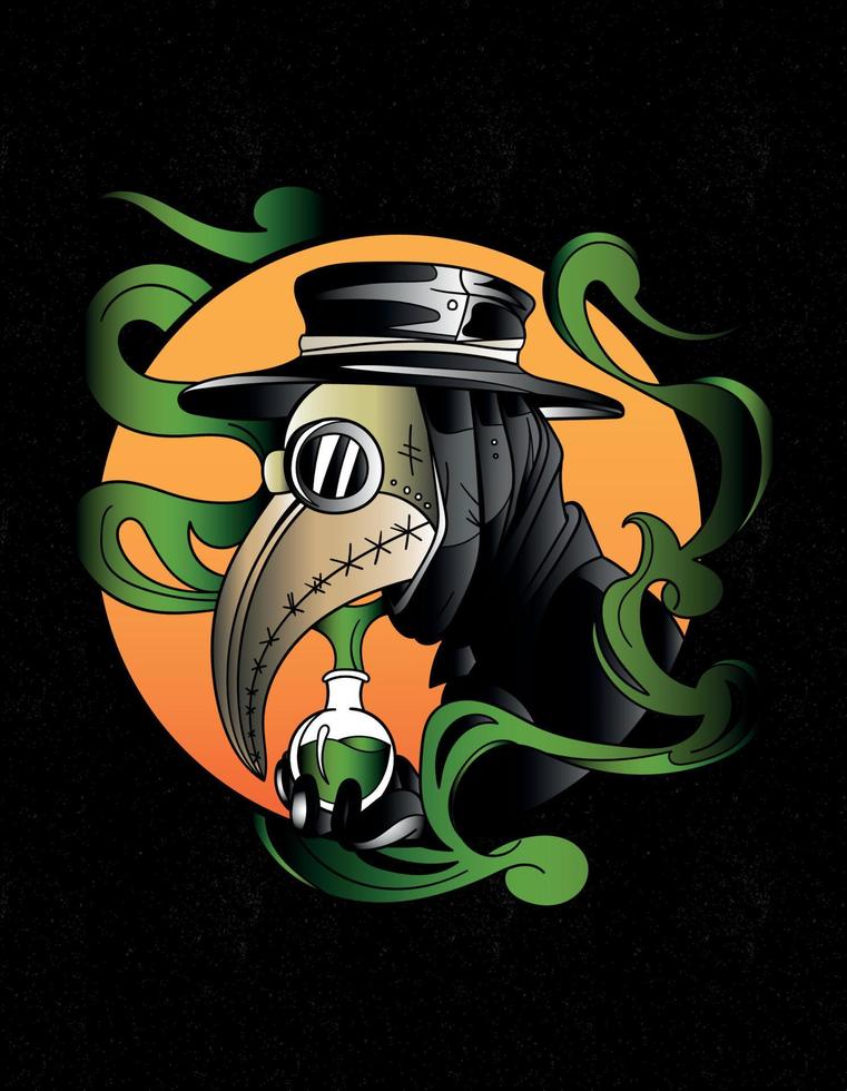 doctor plague neo traditional vector