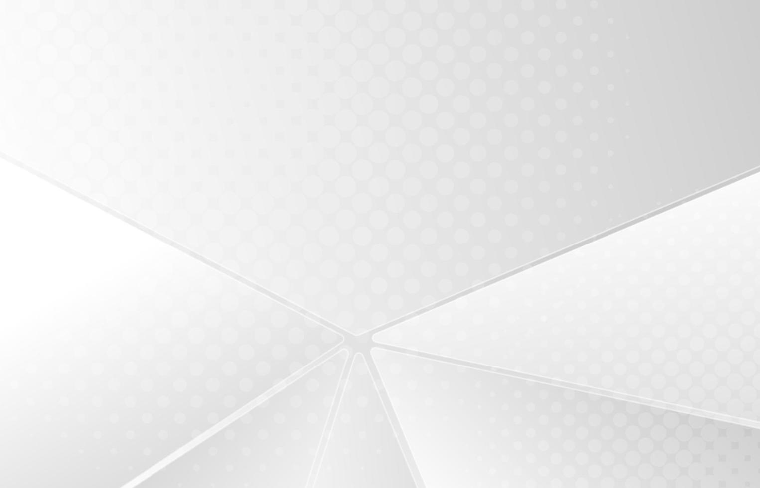 Abstract gradient white and gray triangles template design. Geometric style with halftone element background. Illustration vector