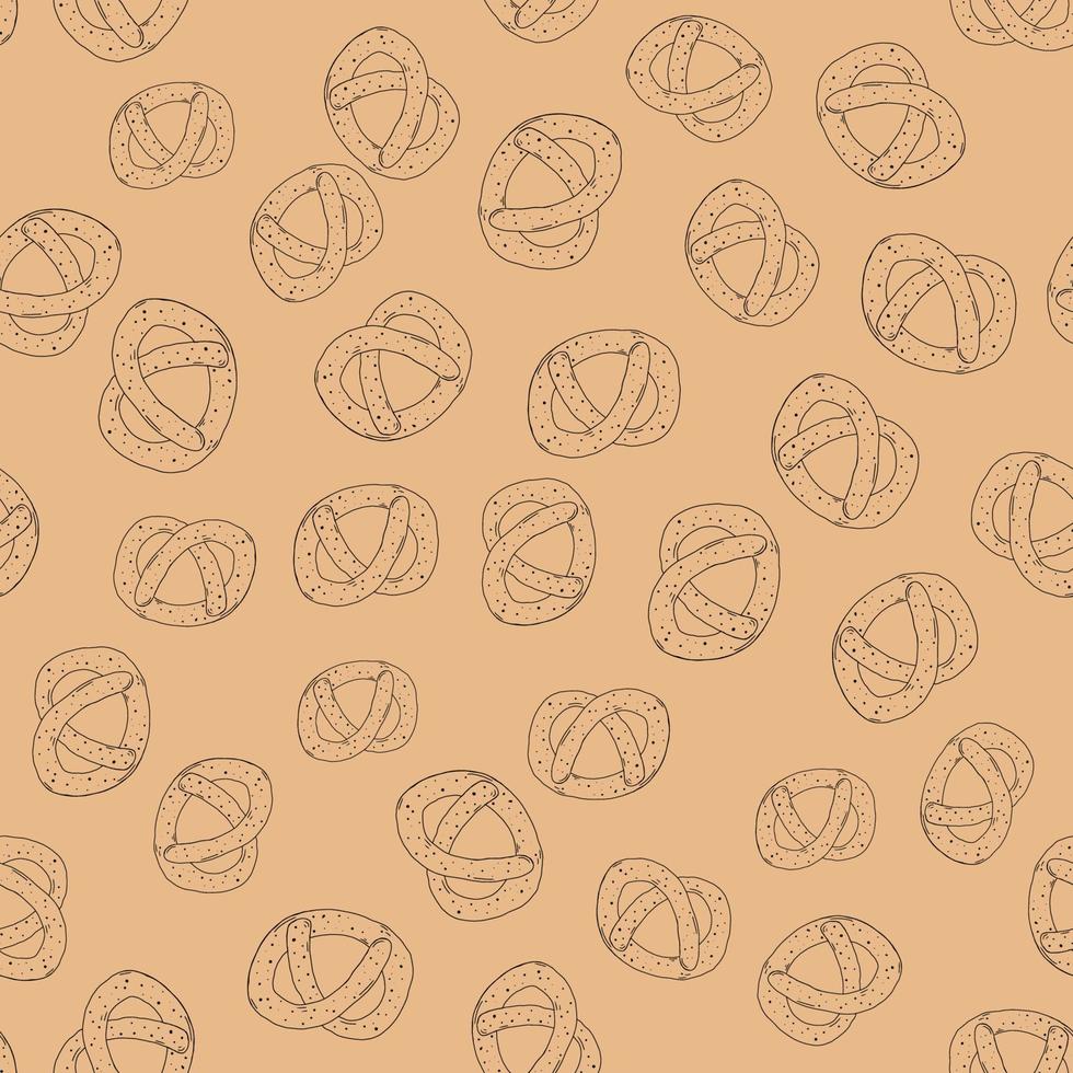 seamless pattern with pretzel vector