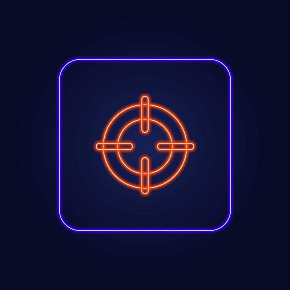 Beautiful stylish colorful neon scope icon - Vector