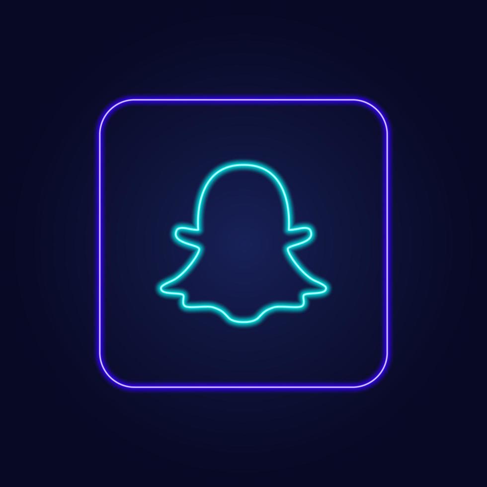 Beautiful stylish colorful neon ghost icon - Vector