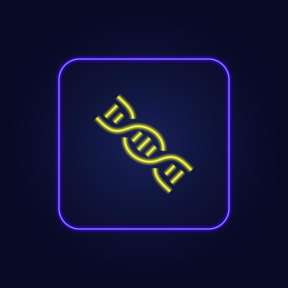 Beautiful stylish colorful neon dna icon - Vector