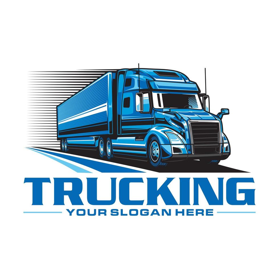 trucking logo semi trailer truck logo vector