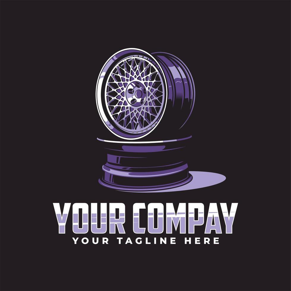 sports car rims or wheels logo vector
