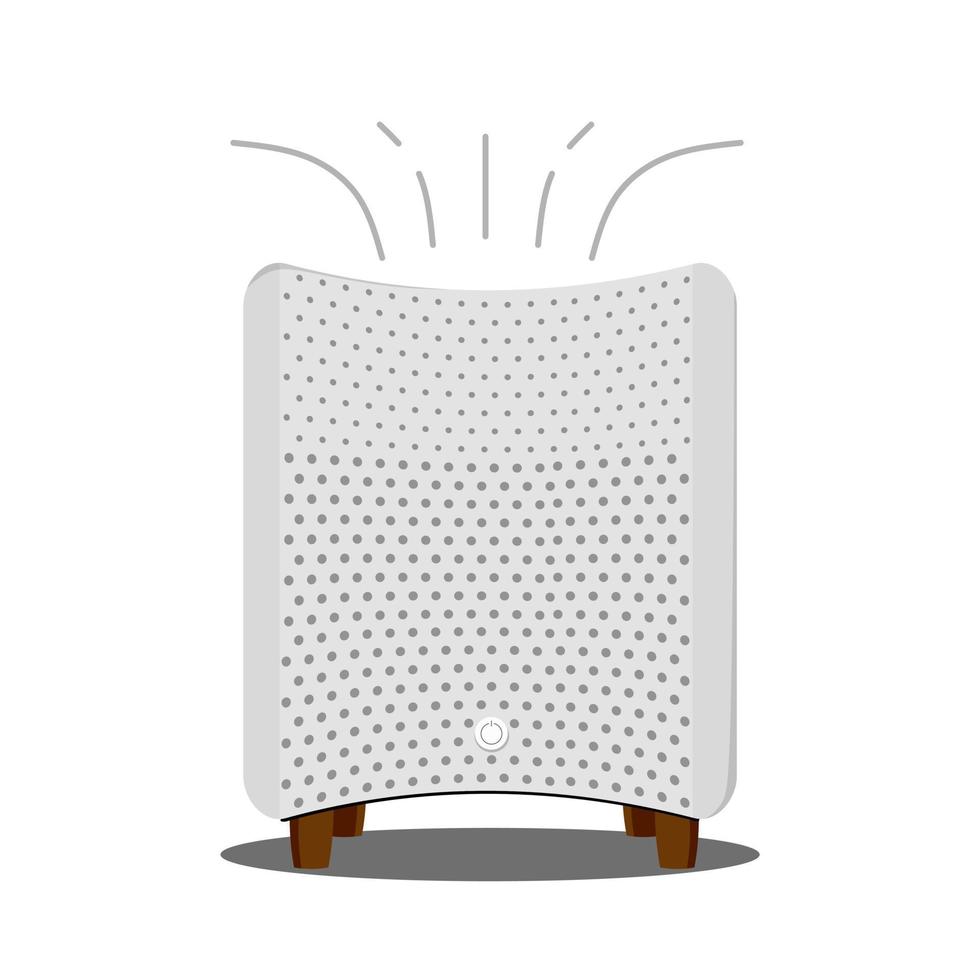 Air purifiers and humidifiers set. Home devices for air filtration. Vector illustration in a flat style