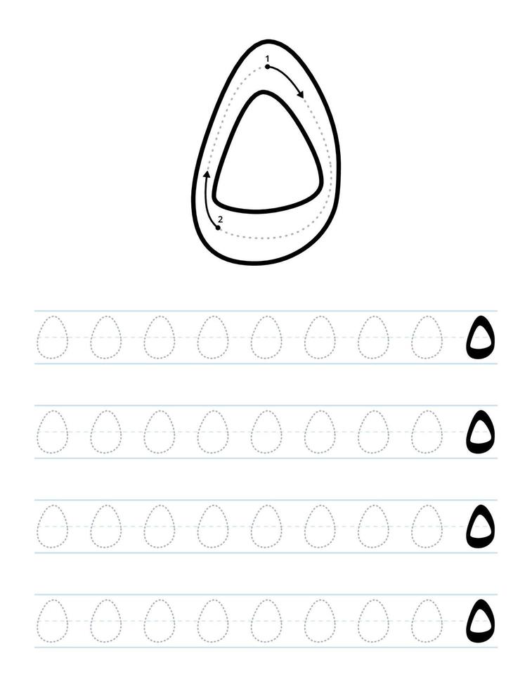 Writing number 5 in arabic worksheet for kids vector