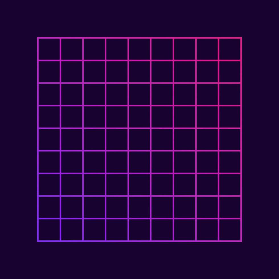 Geometric Neon Grid Pattern. Glitch Effect. Futuristic Abstract Background of Retro 80s, 90s Style. Retrowave, Synthwave, Vaporwave Background. Abstract Modern Design. Isolated Vector Illustration.