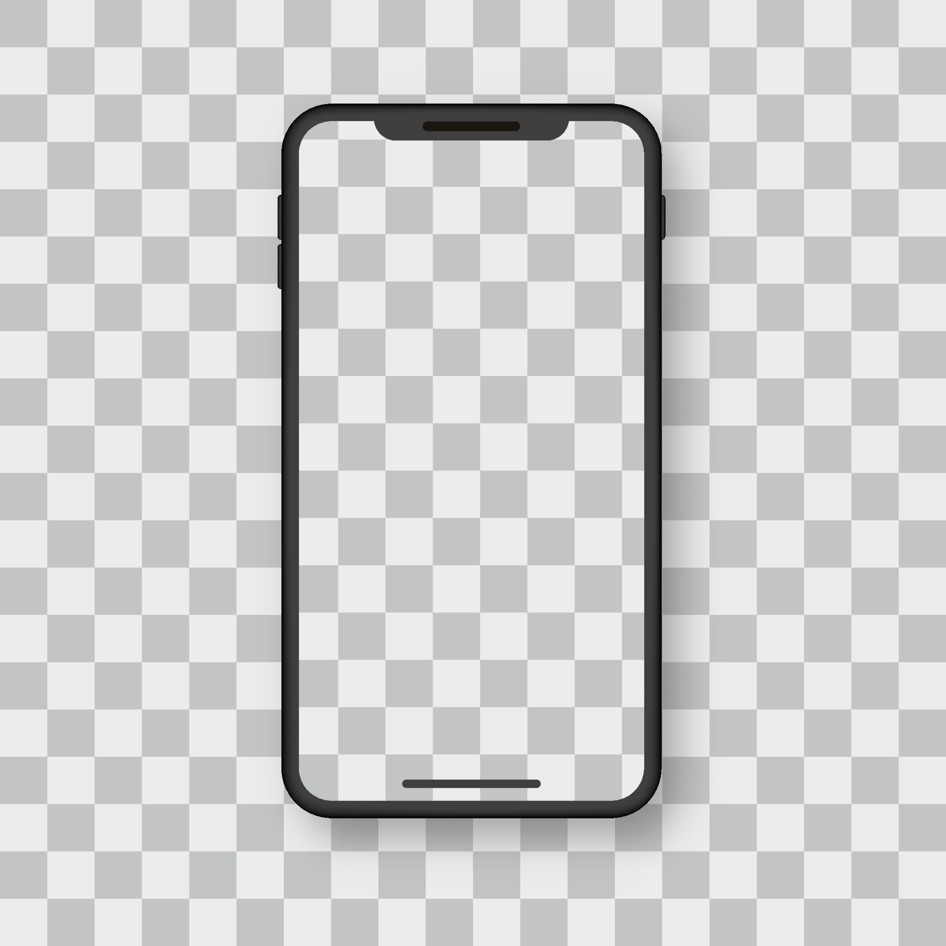 Smartphone Mockup with Transparent Screen. Black Mobile phone on Transparent  Background with Blank Display. Mock up Realistic Smartphone. Front View.  Vector illustration. 5893509 Vector Art at Vecteezy