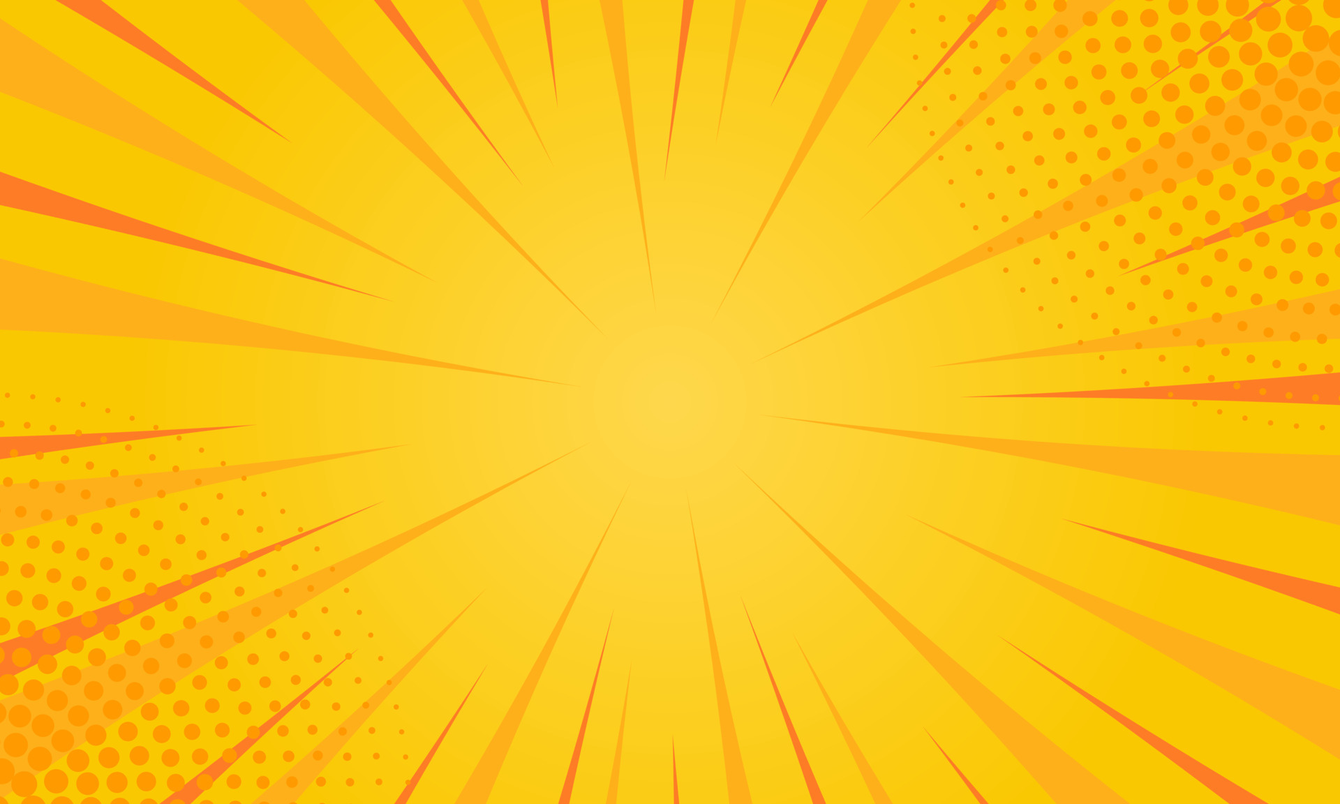 Bright Yellow Pop Art Background with Halftone. Modern Sunny Background in  Pop Art Cartoon Style. Abstract Pattern Vintage Wallpaper with Sun Burst.  Vector Illustration. 5893574 Vector Art at Vecteezy