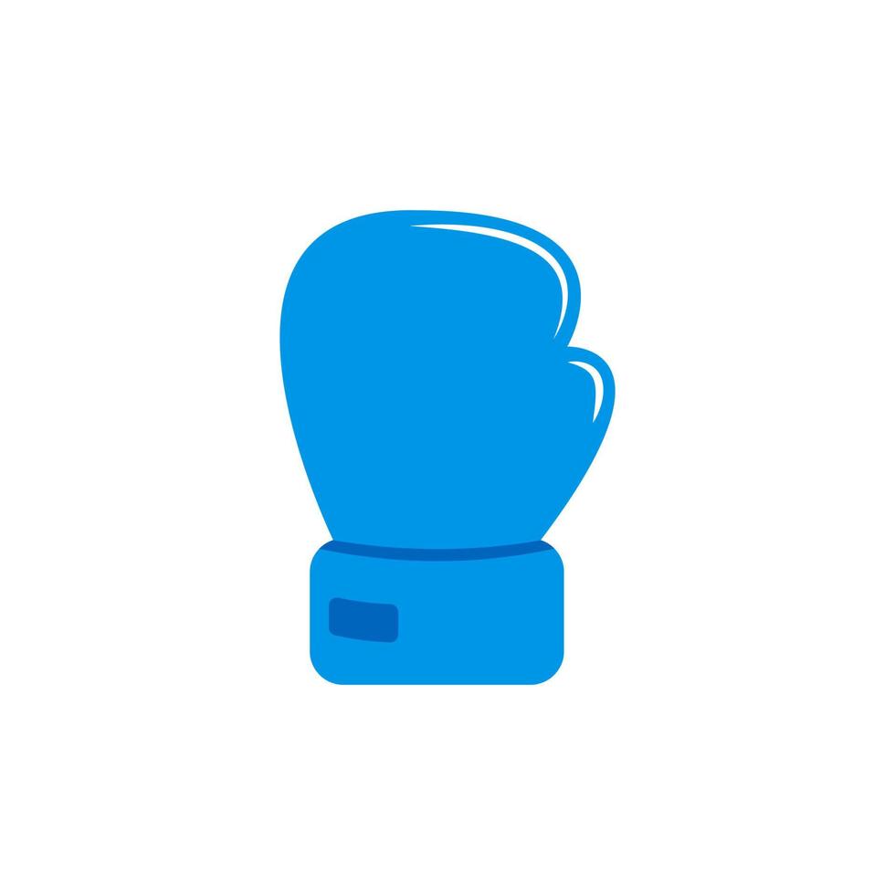 guante azul para boxeo. icono de dibujos animados aislado. vector. icono plano vector