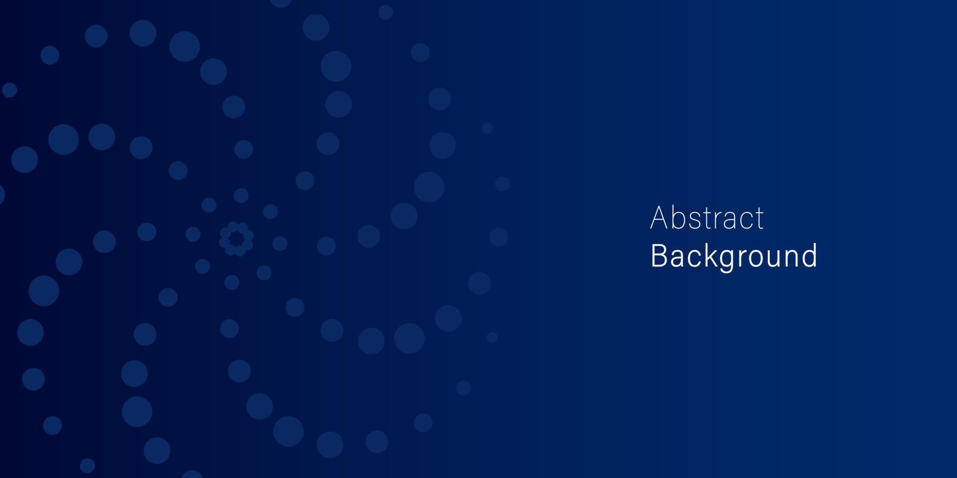 Navy Blue Background with Spiral Dotted. Blue Abstract Gradient Background. Blank Backdrop with Vortex Dots and Circle Halftone. Minimalistic Trendy Layout. Abstract Modern Design. Vector. vector