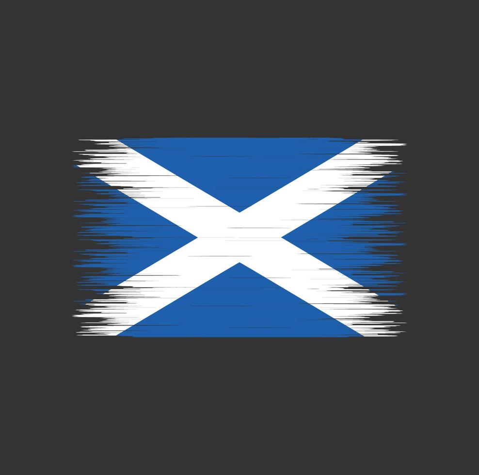 Scotland flag brush stroke, National flag vector