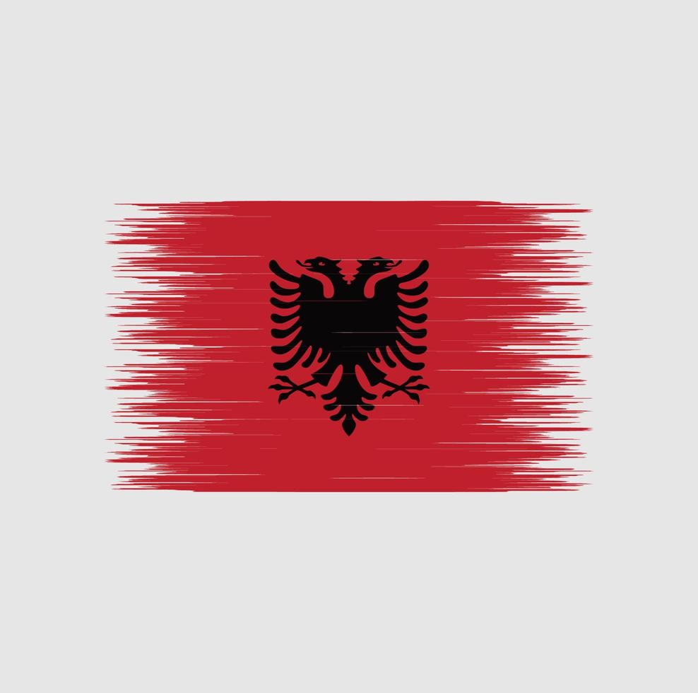 trazo de pincel de bandera de albania, bandera nacional vector