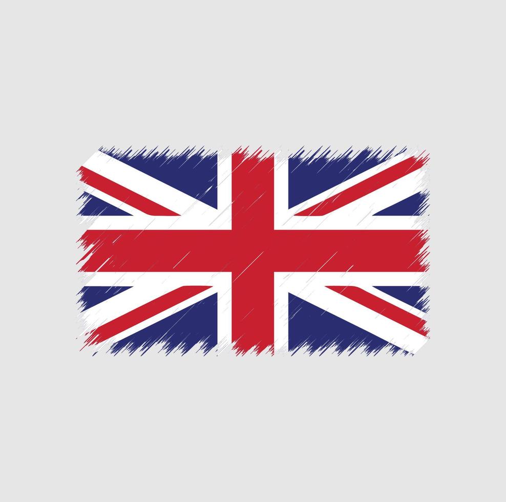 United Kingdom flag brush stroke vector