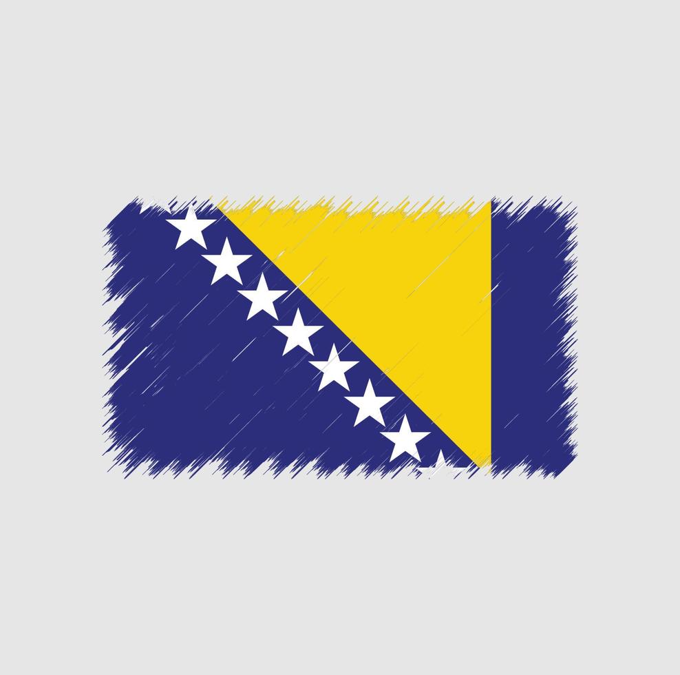 trazo de pincel de bandera de bosnia herzegovina vector