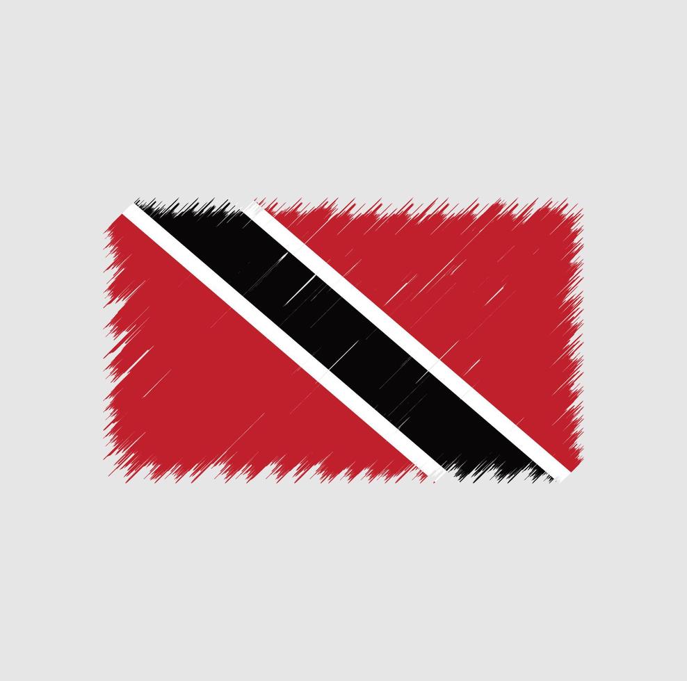 Trinidad and Tobago flag brush stroke vector
