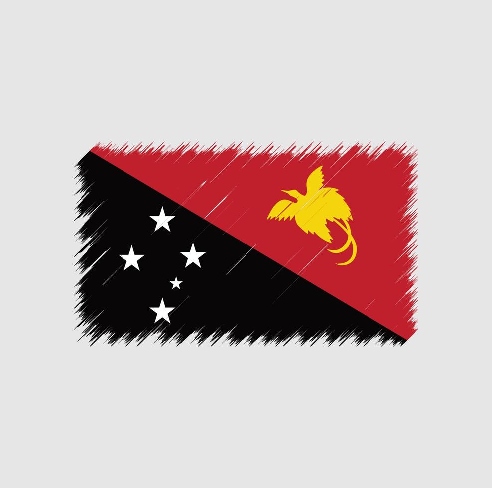 trazo de pincel de bandera de papúa nueva guinea vector