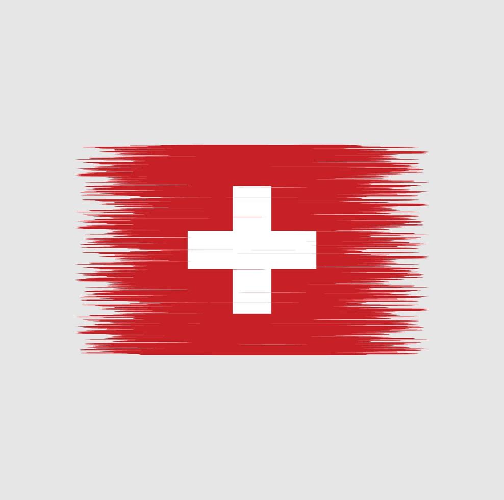 trazo de pincel de bandera suiza, bandera nacional vector