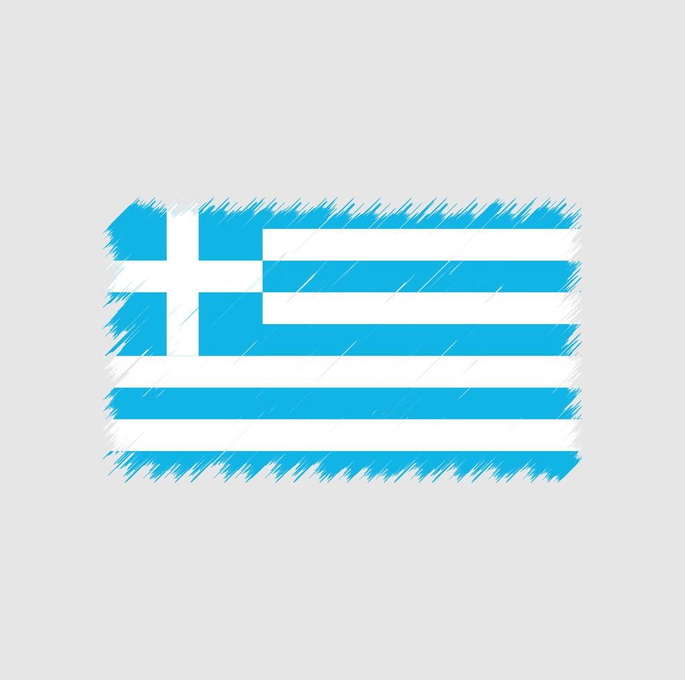 Greece flag brush stroke vector