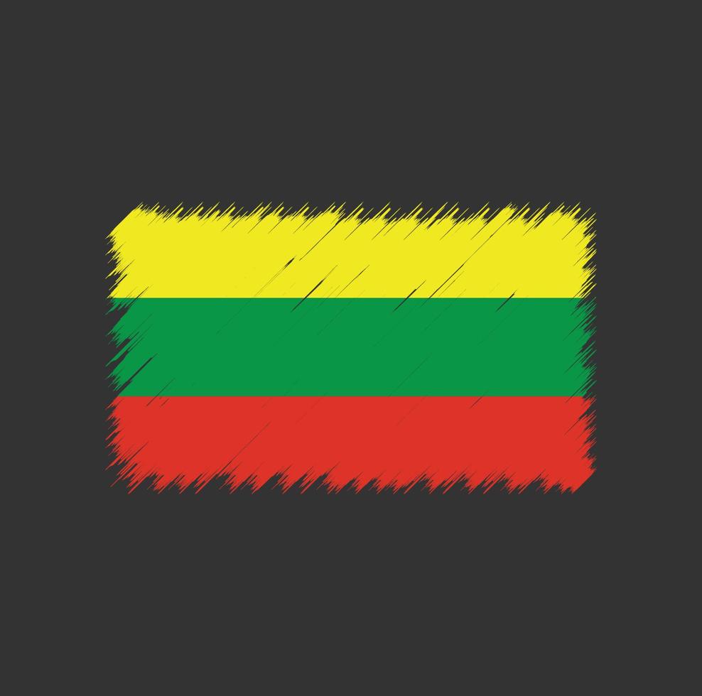 Lithuania flag brush stroke vector
