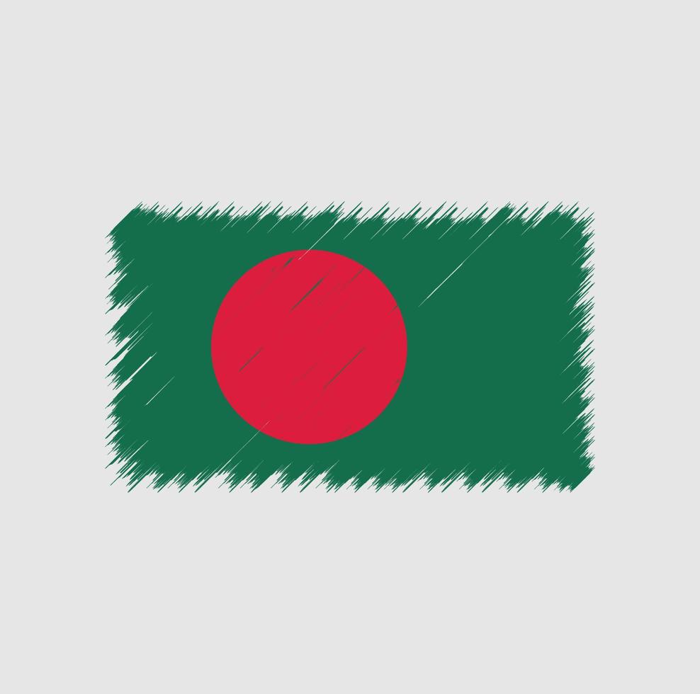 Bangladesh flag brush stroke vector