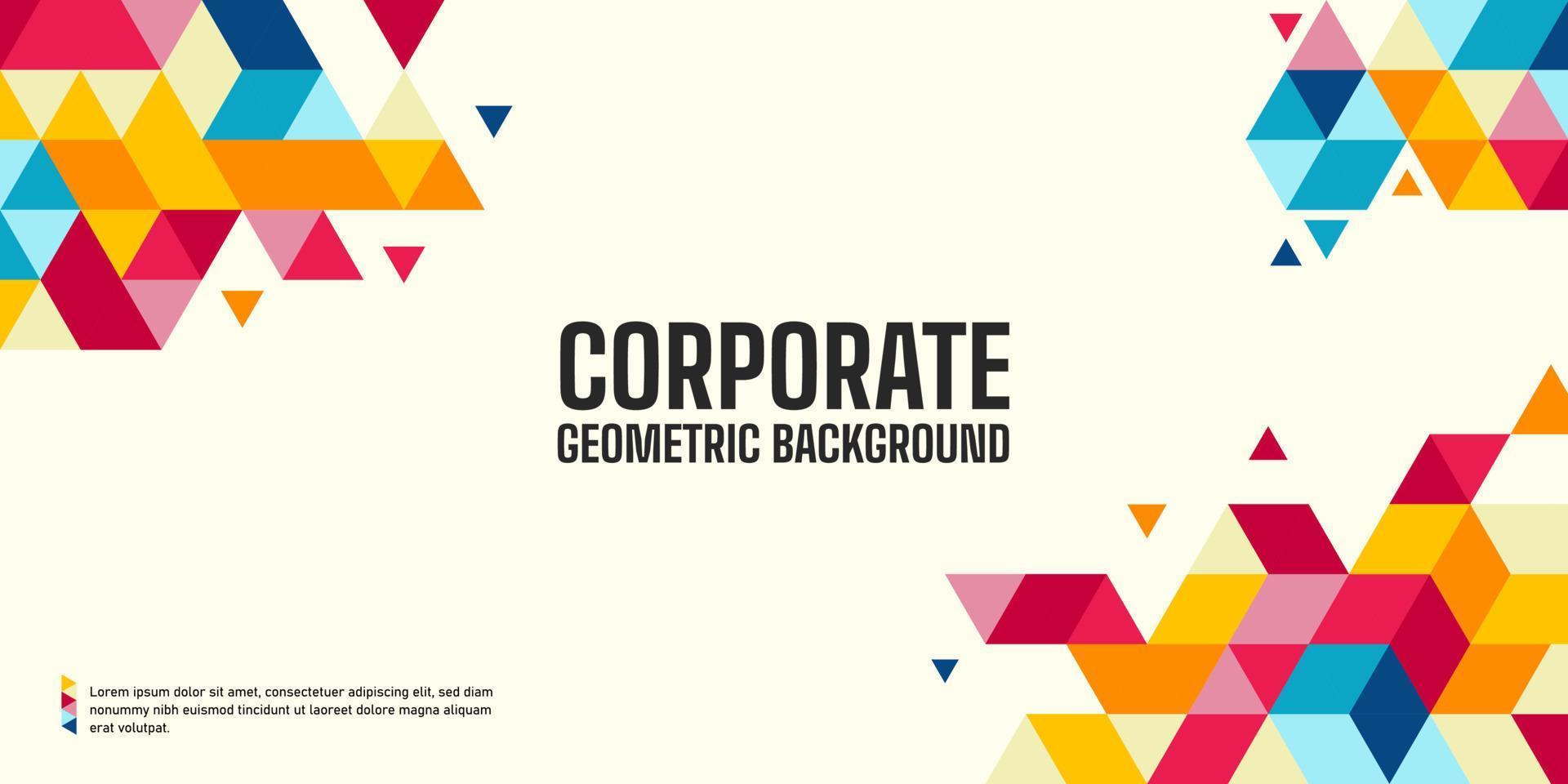 antecedentes geométricos corporativos para sitios web usados, pancartas, carteles, volantes, tarjetas, folletos vector