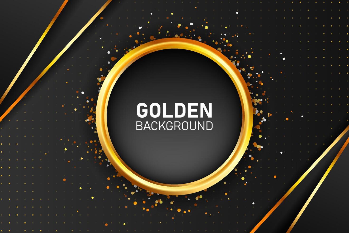 Luxury golden and black gradient background for banners, posters, cards vector