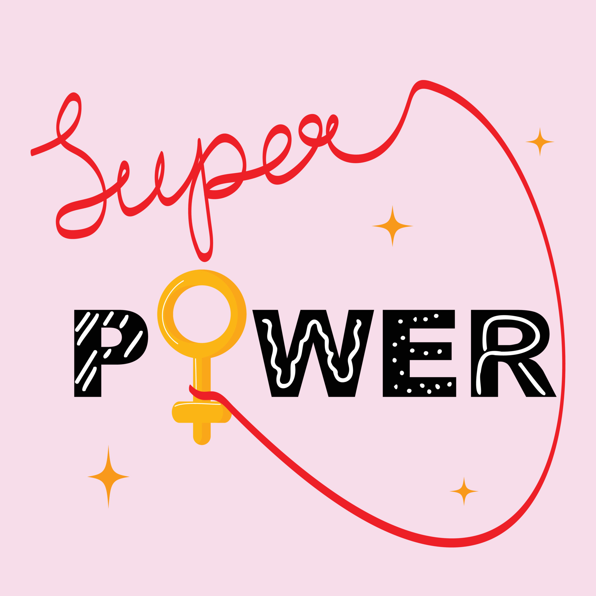 Girl Power Super Woman Women Power Sticker