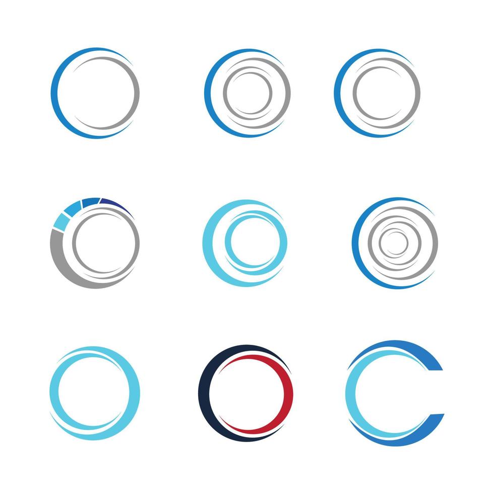 plantilla de diseño de ilustración de icono de logotipo de círculo - vector
