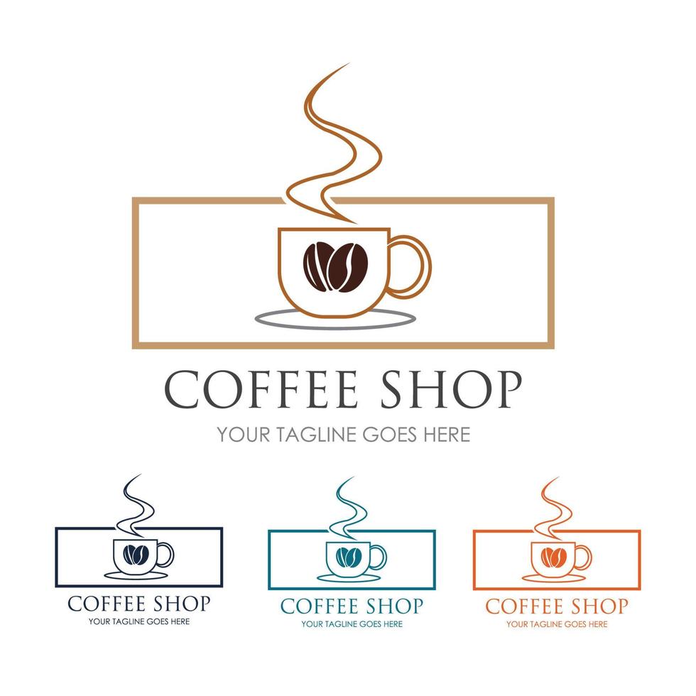 coffee shop logo vector