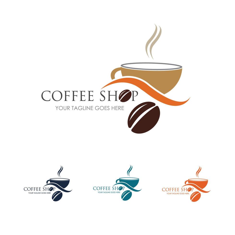 coffee shop logo vector